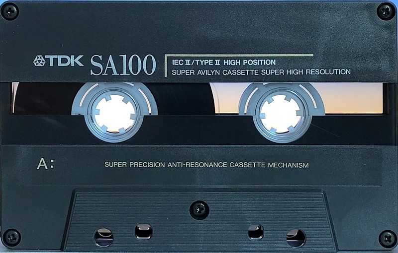 Compact Cassette TDK SA 100 "SA100" Type II Chrome 1991 North America