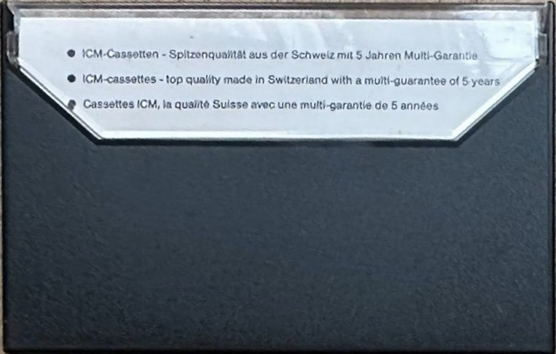 Compact Cassette ICM HIFI Ferro 90 "SF-Cassette" Type I Normal 1982 Europe