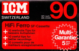 Compact Cassette ICM HIFI Ferro 90 "SF-Cassette" Type I Normal 1982 Europe