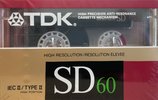 Compact Cassette TDK SD 60 Type II Chrome 1988 North America