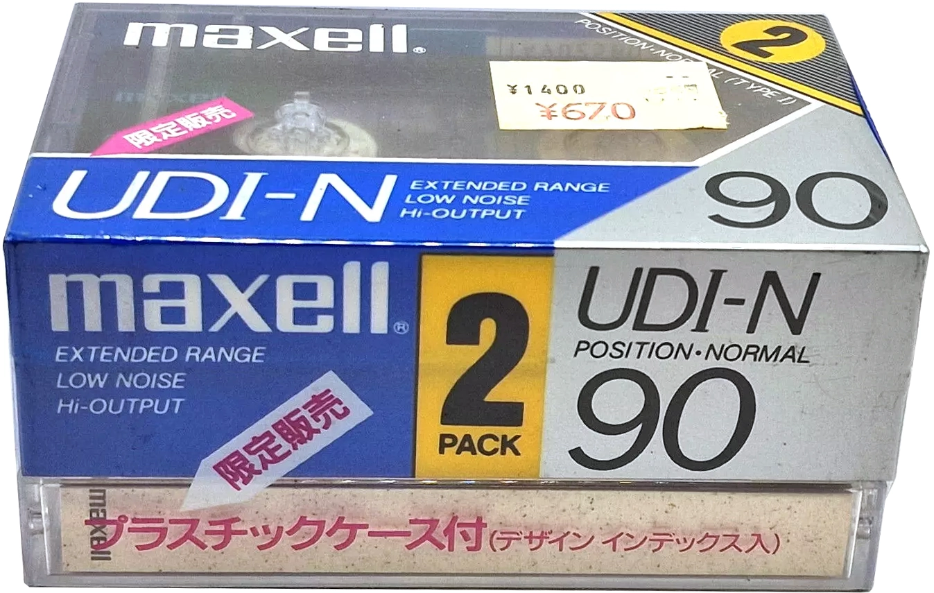 2 pack Maxell UDI-N 90 Type I Normal 1985 Japan