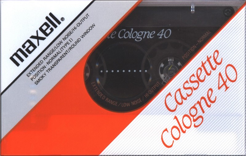 Compact Cassette Maxell Cologne 40 Type I Normal 1988 Japan