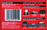 Compact Cassette Maxell UR 60 Type I Normal 2002 North America