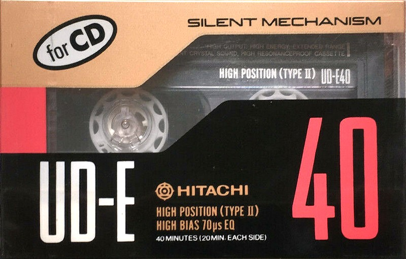 Compact Cassette Hitachi UD-E 40 Type II Chrome 1988 Japan