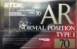 Compact Cassette TDK AR 70 "AR-70R" Type I Normal 1992 Japan