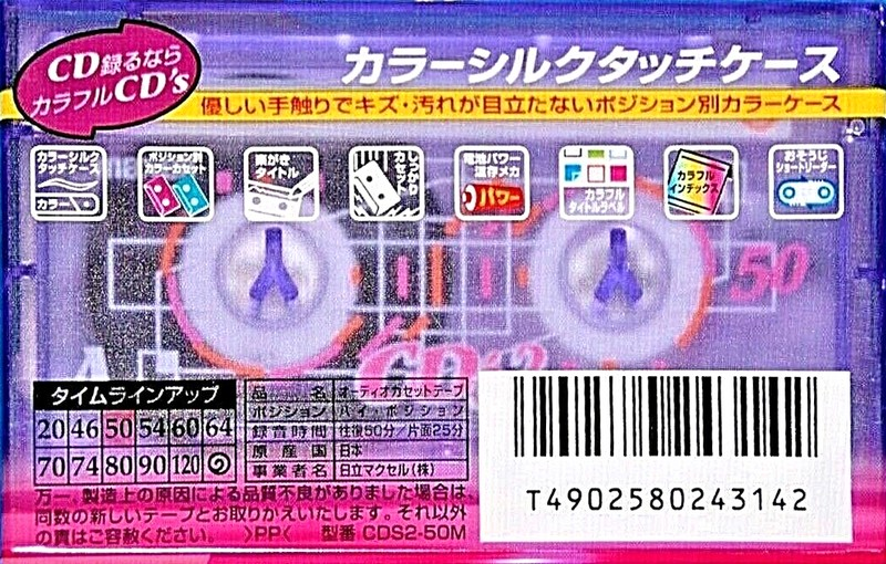 Compact Cassette Maxell CD`s II / CD`s 2 50 "CDS2-50M" Type II Chrome 1999 Japan