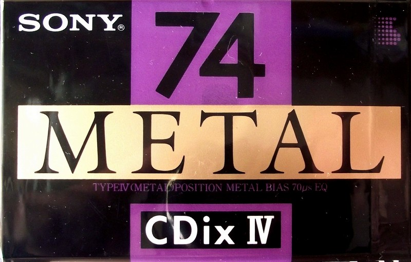 Compact Cassette Sony CDix IV 74 "CDIX4 74N" Type IV Metal 1990 Japan