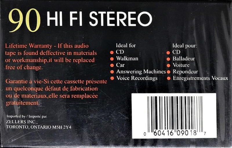 Compact Cassette VCI 90 Type I Normal 1996 Canada