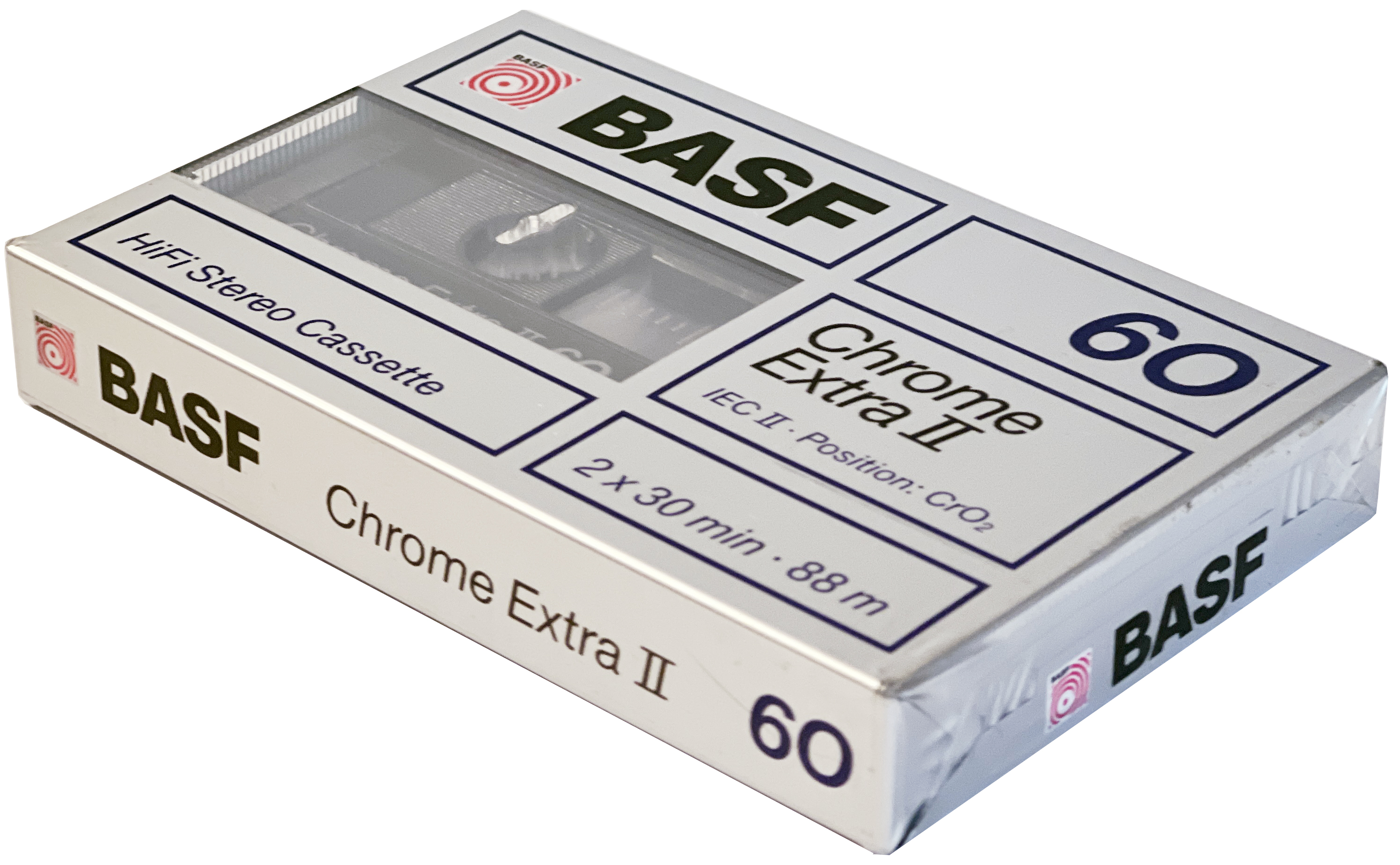 Compact Cassette BASF Chrome Extra II 60 "F 30029" Type II Chrome 1988 Europe