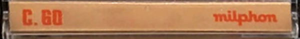 Compact Cassette Milphon 60 Type I Normal 1976 Europe