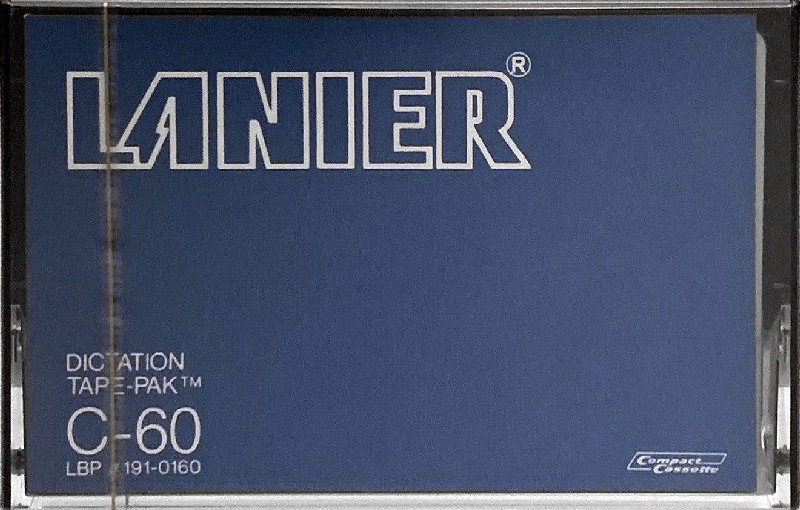 Compact Cassette Lanier 60 "Dictation tape-pak" Dictating Cassette USA