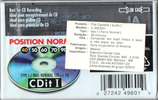 Compact Cassette Sony CDit I 40 Type I Normal 1992 North America