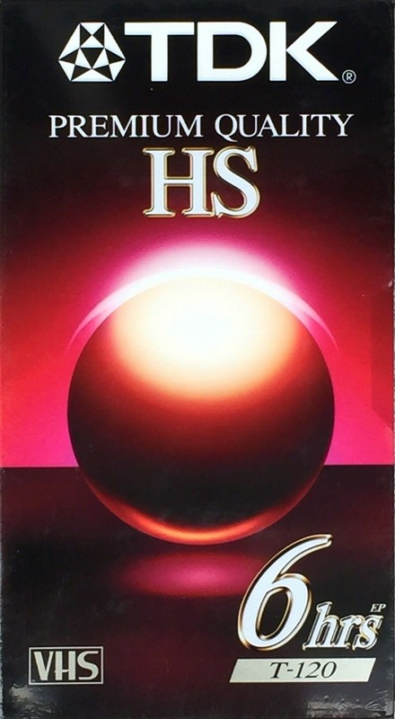 VHS, Video Home System TDK HS 120 "T-120HSBH" Type I Normal North America