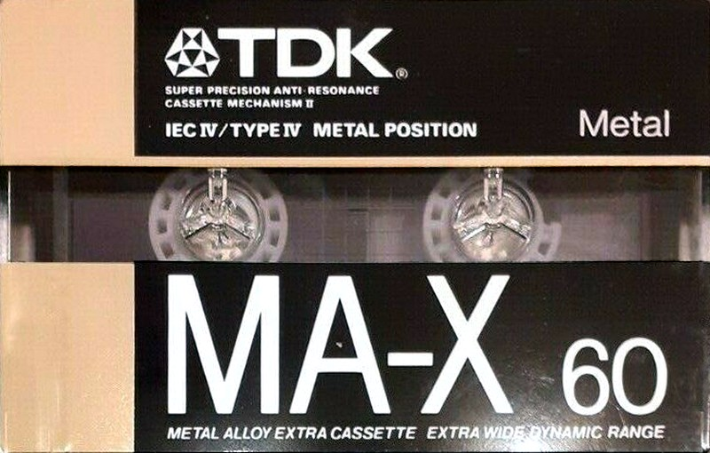 Compact Cassette TDK MA-X 60 Type IV Metal 1988 Australia, Europe