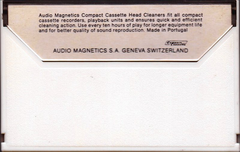 Compact Cassette Audio Magnetics Cleaning Cassette 1975 Europe