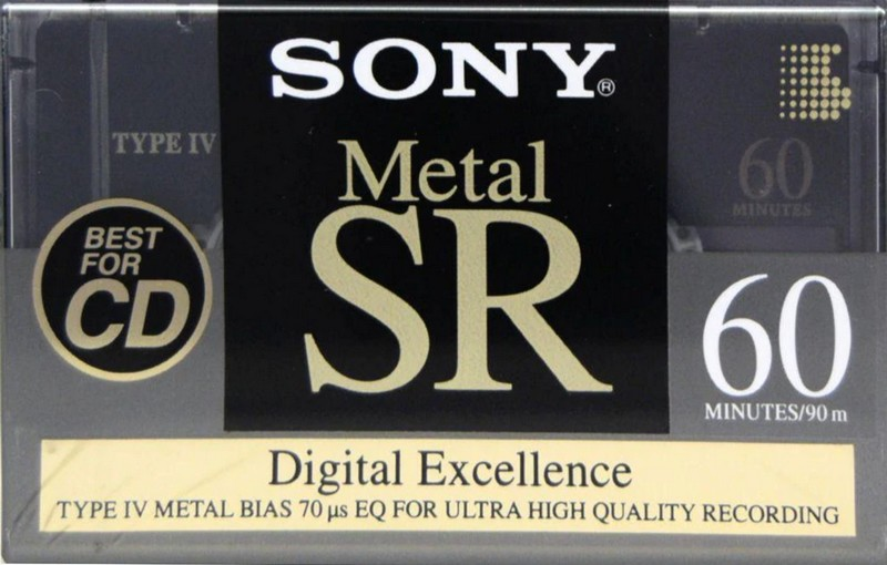 Compact Cassette Sony Metal SR 60 Type IV Metal 1992 Canada, USA