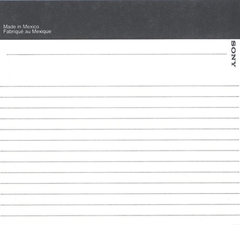 Compact Cassette Sony EF 60 "C-60EFB" Type I Normal 1999 Worldwide