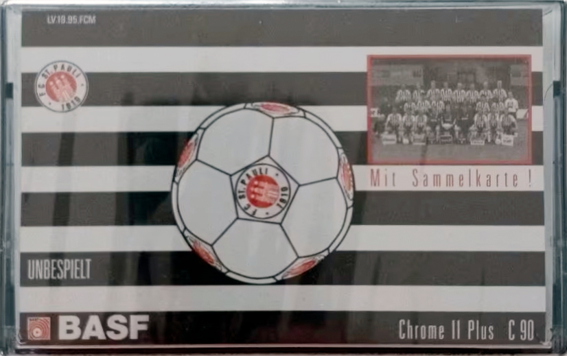 Compact Cassette BASF Chrome II Plus 90 "FC St. Pauli 1910" Type II Chrome Germany