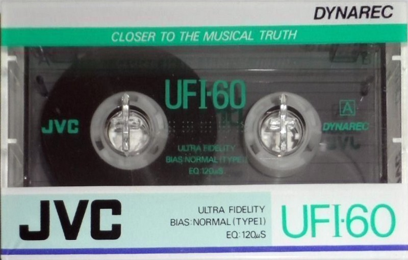 Compact Cassette JVC UFI 60 "Dynarec" Type I Normal 1988 North America