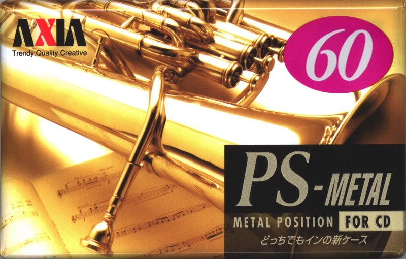 Compact Cassette AXIA PS-Metal 60 "PSMH 60" Type IV Metal 1996 Japan