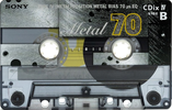 Compact Cassette Sony CDix IV 70 "C-70CDX4D" Type IV Metal 1996 Japan