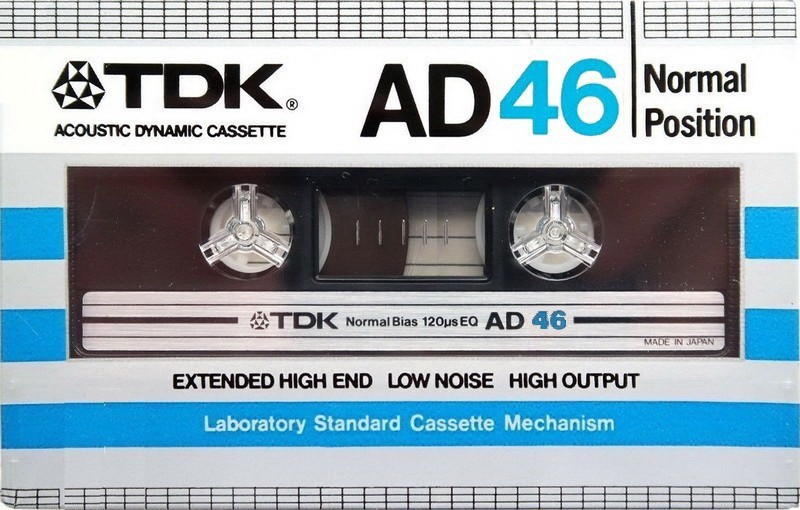 Compact Cassette TDK AD 46 Type I Normal 1982 Europe