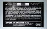 Compact Cassette TDK AD 46 Type I Normal 1982 Europe