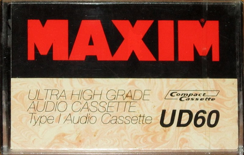 Compact Cassette Maxim UD 60 Type I Normal 1983 Hong Kong