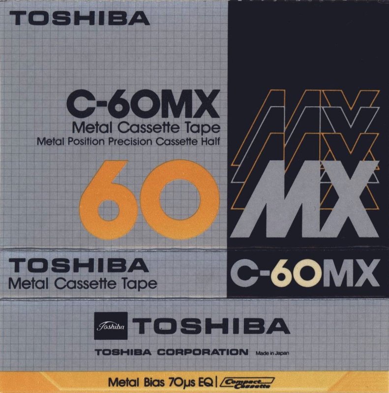 Compact Cassette Toshiba MX 60 Type IV Metal 1980 USA