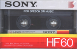 Compact Cassette Sony HF 60 Type I Normal 1983 USA