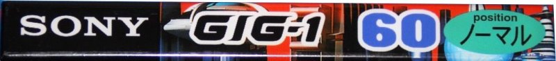 Compact Cassette Sony GIG-1 60 "C-60GIG1A" Type I Normal 1996 Japan