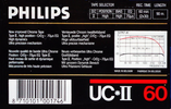 Compact Cassette Philips UC II 60 Type II Chrome 1985 Europe
