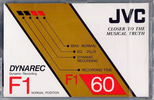 Compact Cassette JVC Dynarec F1 60 Type I Normal 1983 Europe