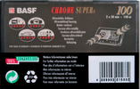 Compact Cassette BASF Chrome Super II 100 Type II Chrome 1993 Germany