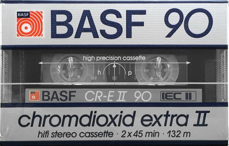 Compact Cassette BASF Chromdioxid Extra II 90 "CR-E II" Type II Chrome 1985 Europe