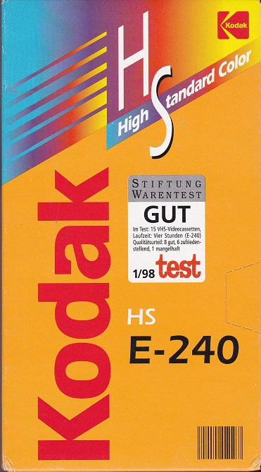 VHS, Video Home System Kodak HS 240 Type I Normal 1998 Germany