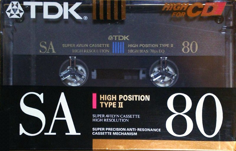 Compact Cassette TDK SA 80 "SA-80M" Type II Chrome 1990 Japan