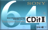 Compact Cassette Sony CDit II 64 Type II Chrome 1994 Europe