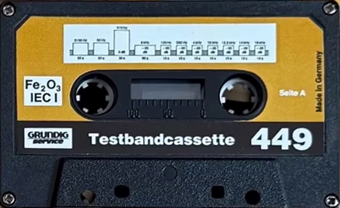 Compact Cassette Grundig "449" Service Cassette 1974 Germany