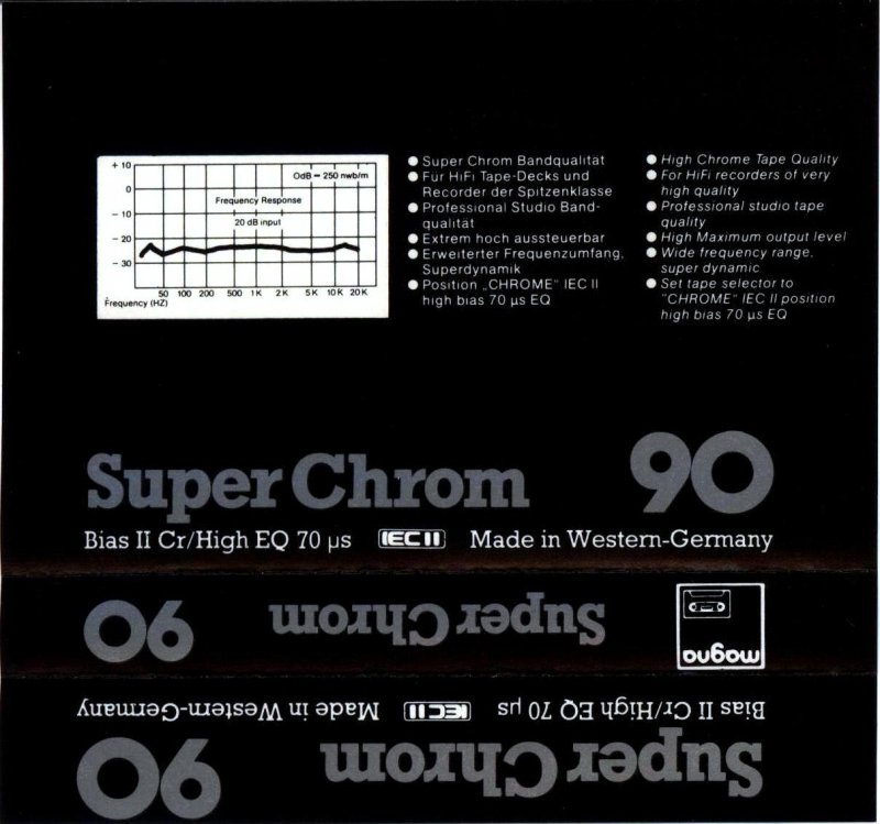 Compact Cassette Magna Super Chrom 90 Type II Chrome 1984 Europe