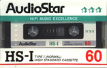Compact Cassette Audio Star HS-I 60 Type I Normal 1988 Europe