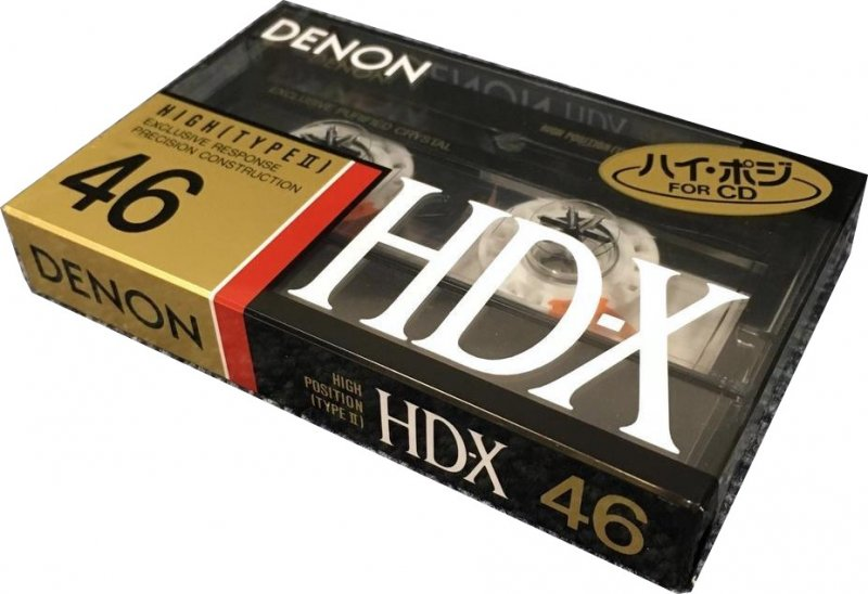Compact Cassette Denon HD-X 46 "HD-X46P" Type II Chrome 1989 Japan