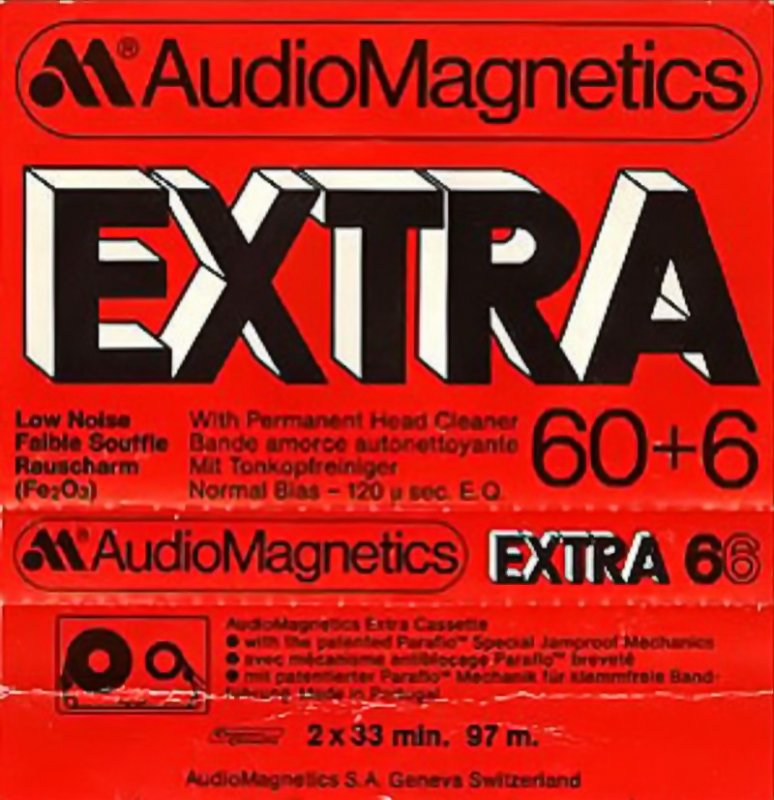 Compact Cassette Audio Magnetics Extra 60+6 Type I Normal 1979 Europe