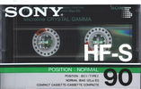 Compact Cassette Sony HF-S 90 Type I Normal 1986 Europe