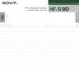 Compact Cassette Sony HF-S 90 Type I Normal 1986 Europe