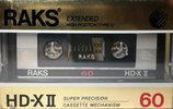 Compact Cassette RAKS HD-XII 60 Type II Chrome 1989 Europe