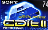 Compact Cassette Sony CDit II 74 "C-74CDIT2C" Type II Chrome 1998 Europe