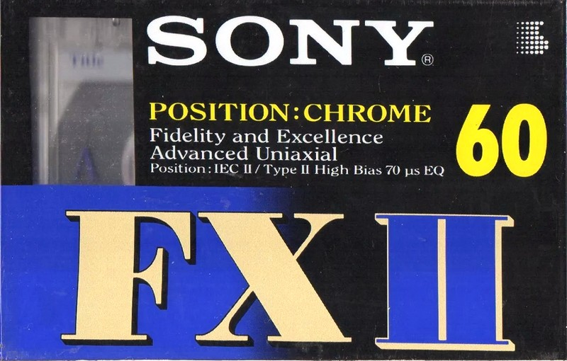Compact Cassette Sony FX 60 "C-60FX2B" Type II Chrome 1996 Europe
