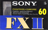 Compact Cassette Sony FX 60 "C-60FX2B" Type II Chrome 1996 Europe