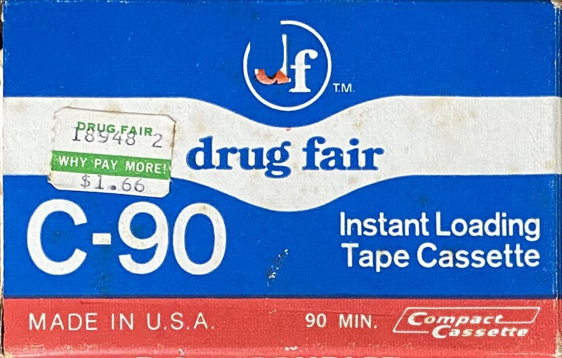 Compact Cassette Drug Fair 90 Type I Normal 1972 USA